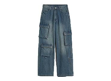 women denim cargo pants